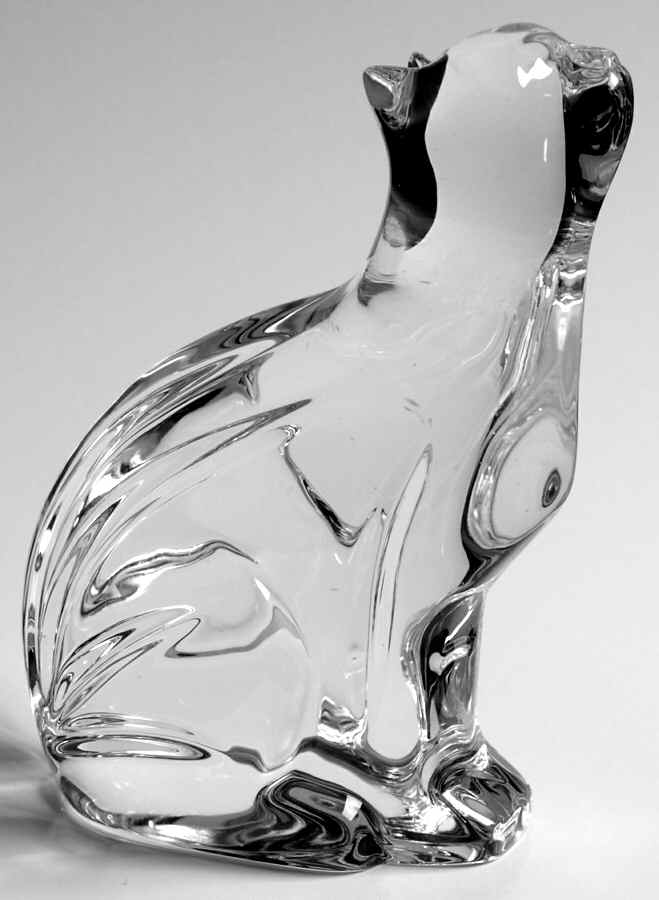 Waterford Crystal Figurine Cat Looking Up - Boxed by Waterford Crystal-1