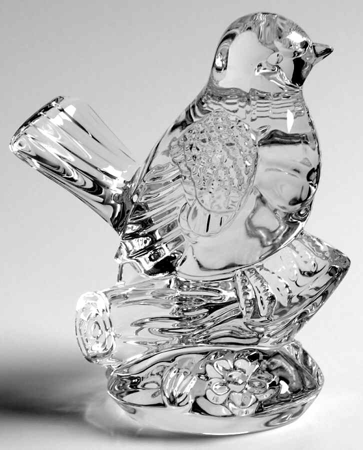 Waterford Crystal Figurine Robin - Bird On Branch - No Box 108 by Waterford Crystal-1