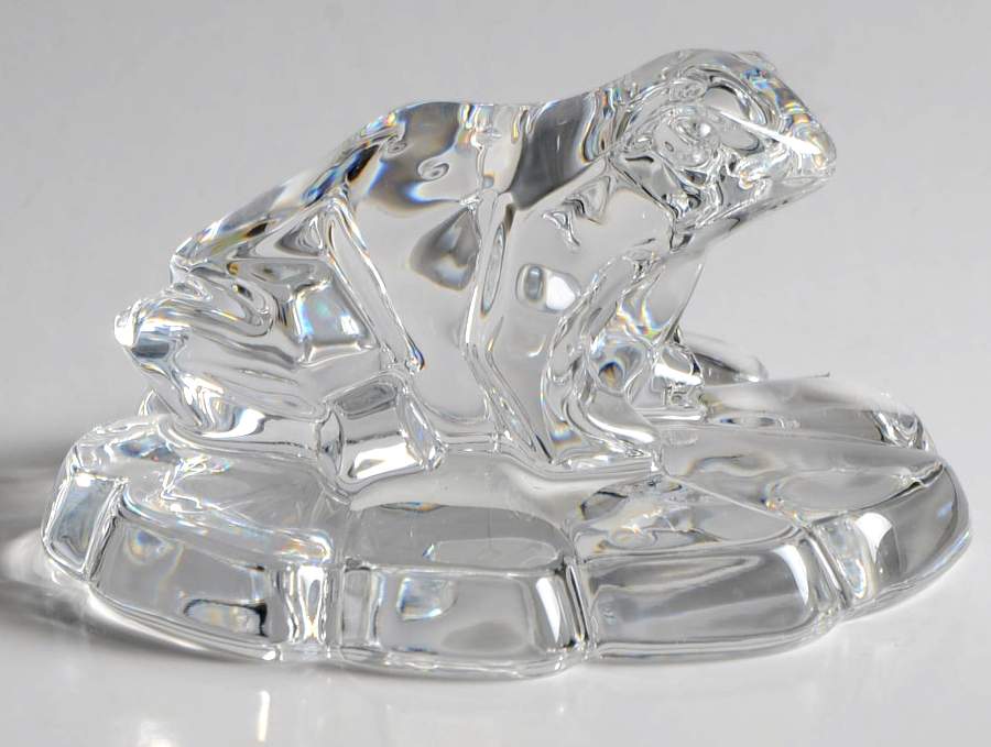 Waterford Crystal Figurine Frog On Lilly - Boxed by Waterford Crystal-1