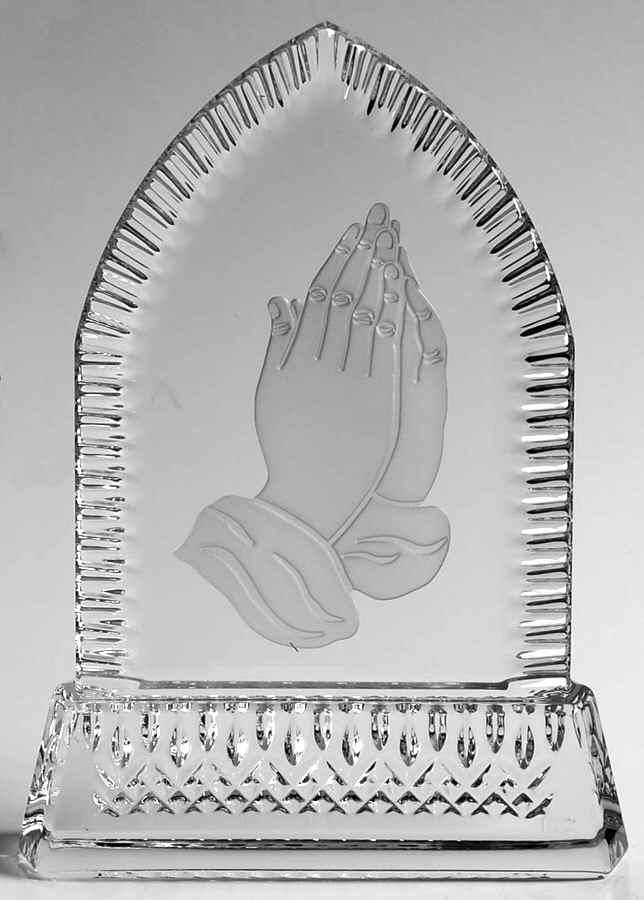 Waterford Crystal Figurine Praying Hands - Boxed by Waterford Crystal-1
