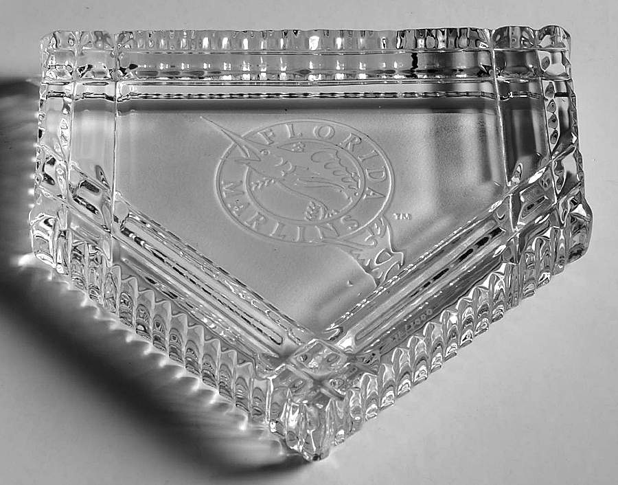 Waterford Crystal Paperweight Florida Marlins-Home Plate - Boxed by Waterford Crystal-1