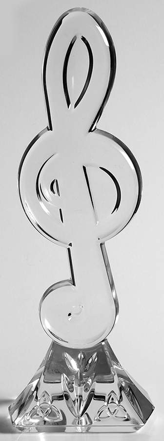 Waterford Crystal Paperweight Treble Clef - No Box by Waterford Crystal-1