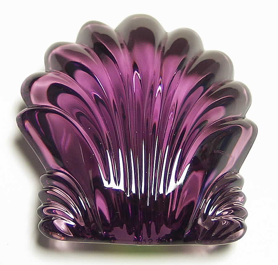 Waterford Crystal Paperweight Amethyst Scallop-Hand Cooler - No Box by Waterford Crystal-1