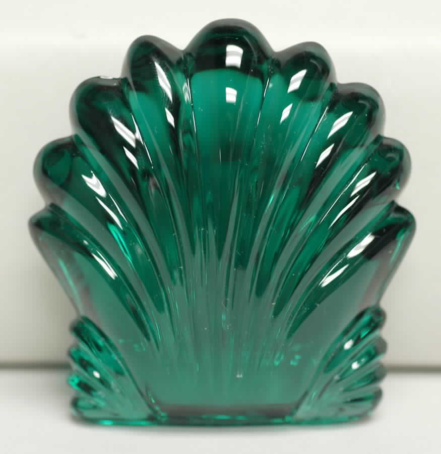 Waterford Crystal Paperweight Teal Scallop-Hand Cooler - Boxed by Waterford Crystal-1