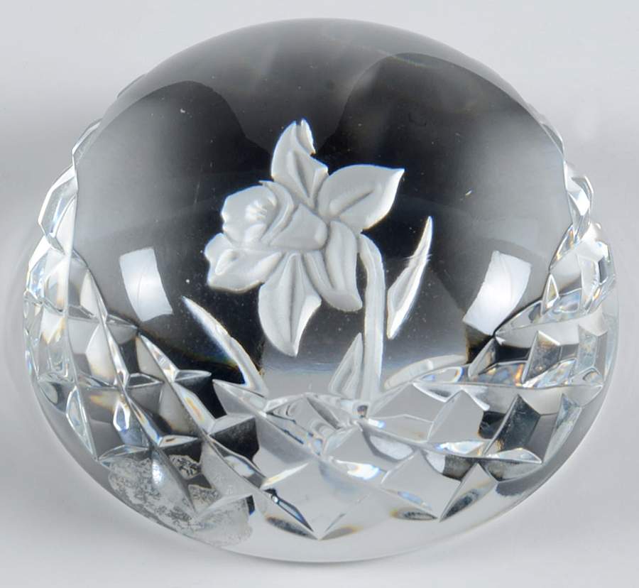 Waterford Crystal Paperweight Daffodil Dome - No Box by Waterford Crystal-1