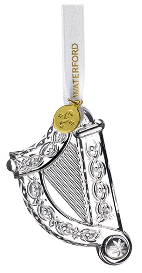 Waterford Christmas Ornament 2021 Crystal Harp - Boxed by Waterford Crystal-1