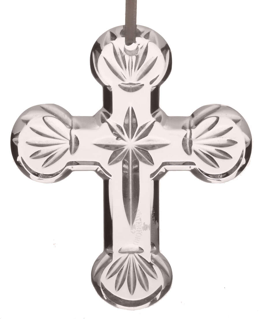 Waterford Christmas Ornament Cross - Boxed by Waterford Crystal-1