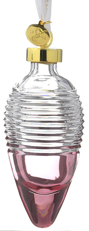 Waterford Christmas Ornament Lismore Love Drop Cranberry - Boxed by Waterford Crystal-1