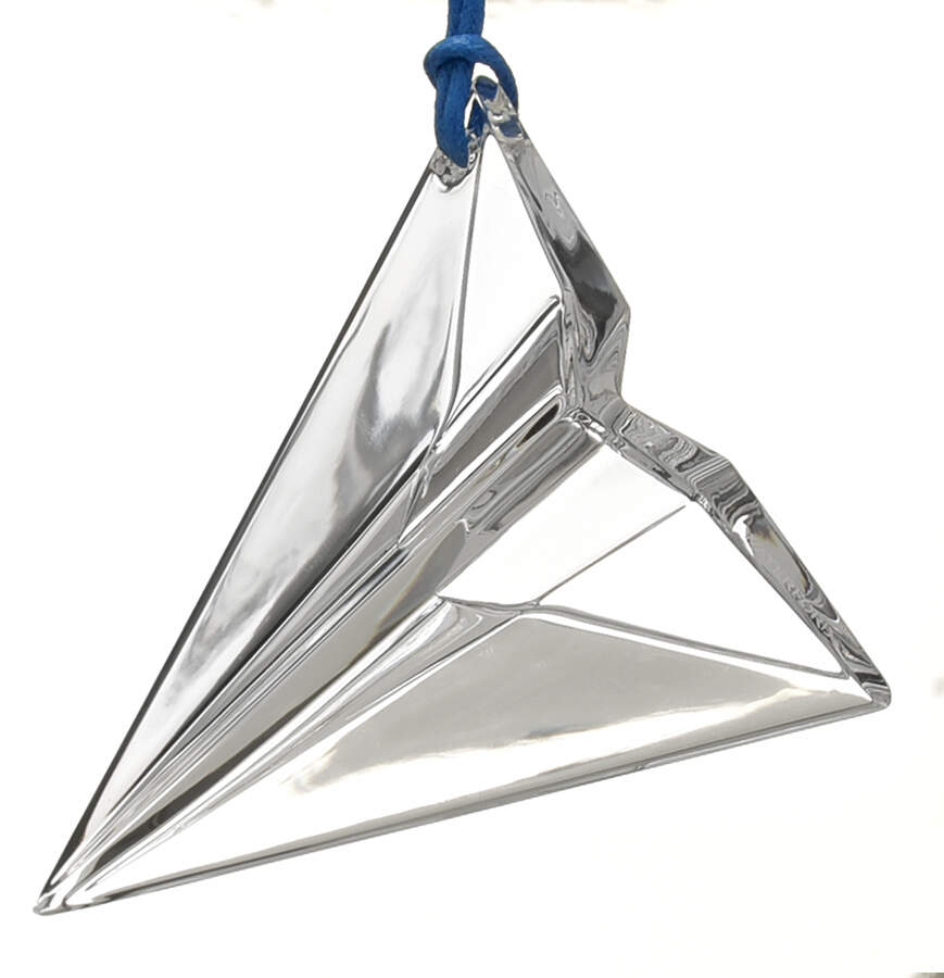 Waterford Christmas Ornament Origami Aeroplane - Boxed by Waterford Crystal-1