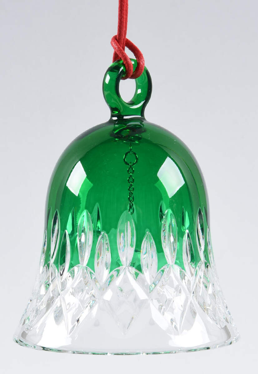 Waterford Christmas Ornament Lismore Bell- Green - Boxed by Waterford Crystal-1