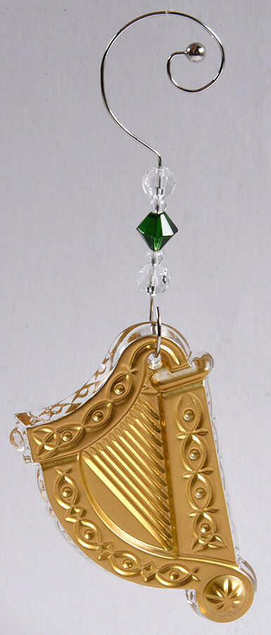 Waterford Christmas Ornament Harp-Gold - Boxed by Waterford Crystal-1