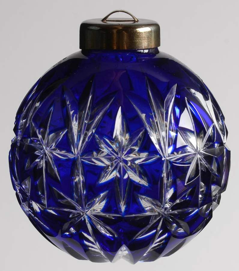 Cased Crystal Ball Collection Cased Cobalt Crystal Ball - No Box by Waterford Crystal-1