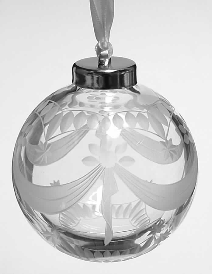Waterford Christmas Ornament Etched Ball Ornament - Boxed by Waterford Crystal-1