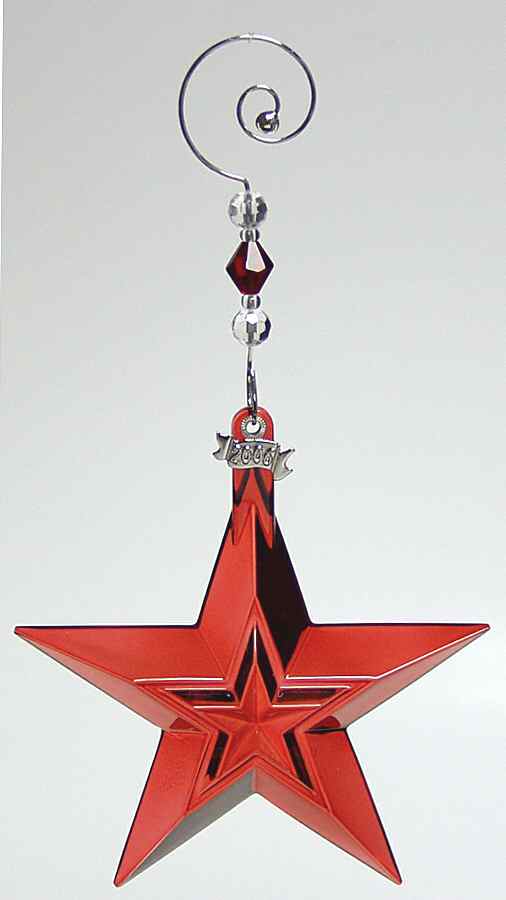 Waterford Christmas Ornament Red Star Ornament - Boxed by Waterford Crystal-1