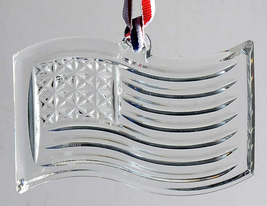 Waterford Christmas Ornament Spirit Of America Flag - Boxed by Waterford Crystal-1