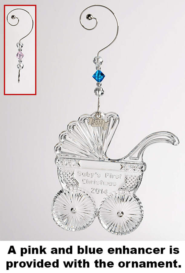 Baby's First Christmas Baby Carriage - With Box by Waterford Crystal-1