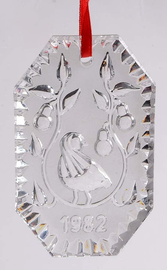 Crystal-Annual Ornament Partridge In A Pear Tree - Boxed by Waterford Crystal-1