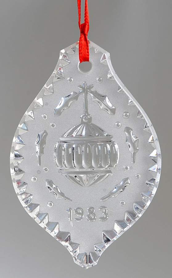 Crystal-Annual Ornament Christmas Holly - No Box by Waterford Crystal-1