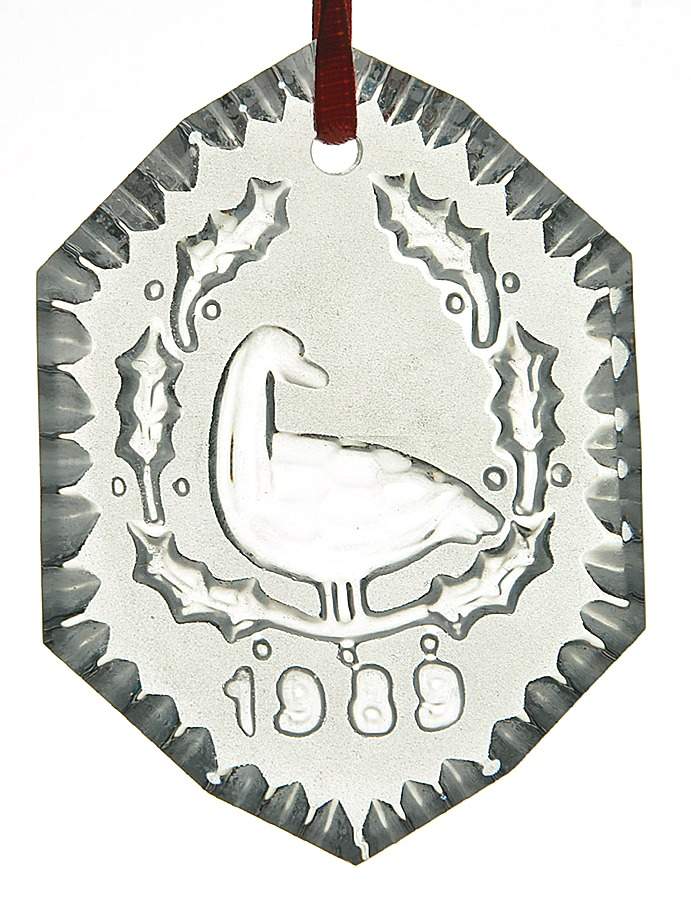 Crystal-Annual Ornament 6 Geese A Laying - No Box by Waterford Crystal-1
