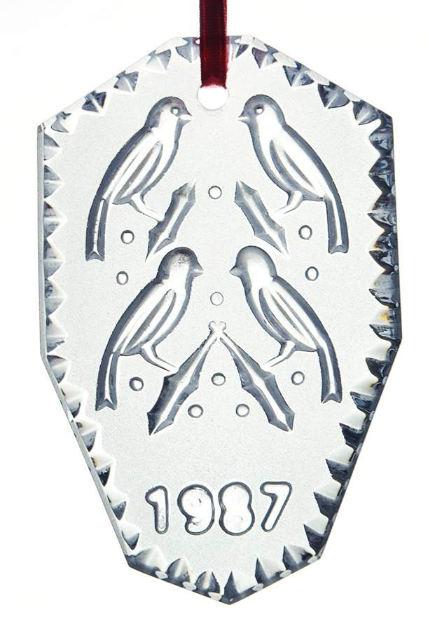 Crystal-Annual Ornament 4 Calling Birds - No Box by Waterford Crystal-1