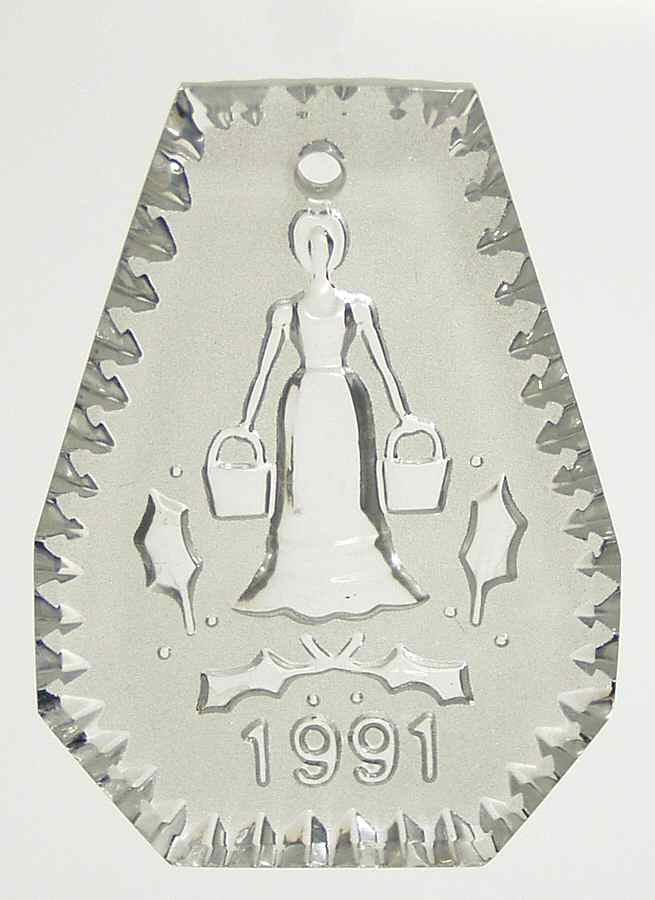 Crystal-Annual Ornament 8 Maids A Milking - Boxed by Waterford Crystal-1