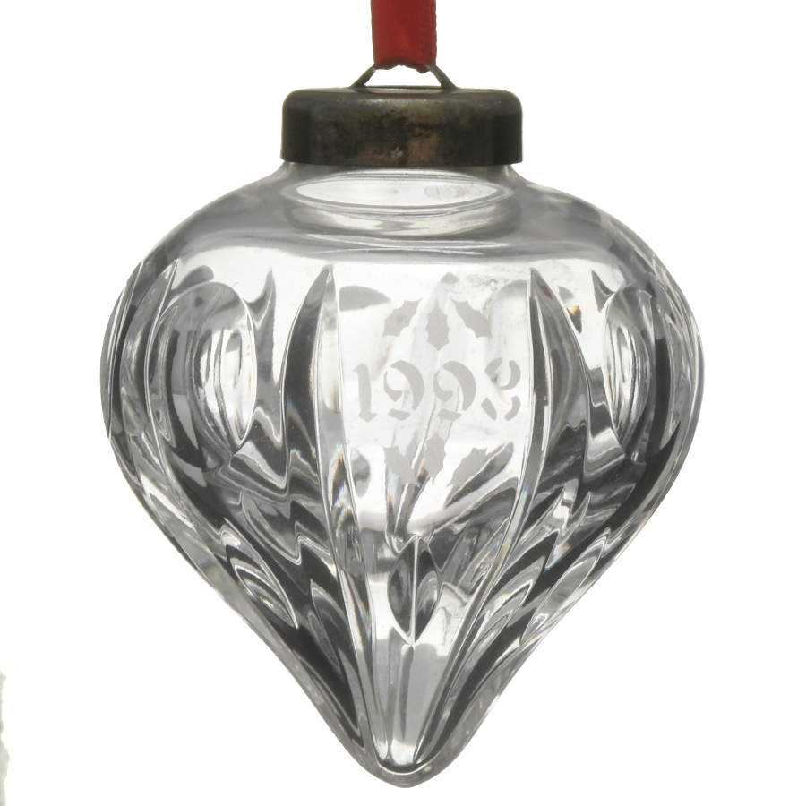 Annual Crystal Ball Ornament 1993 - Boxed by Waterford Crystal-1
