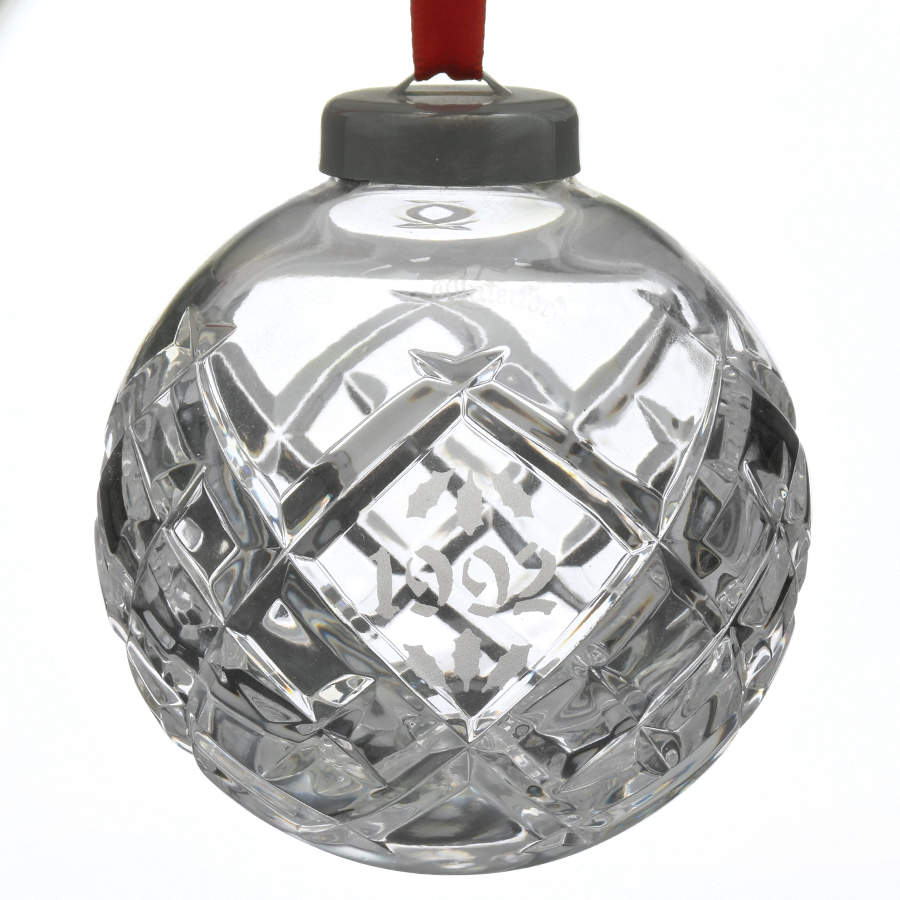 Annual Crystal Ball Ornament 1992 - No Box by Waterford Crystal-1