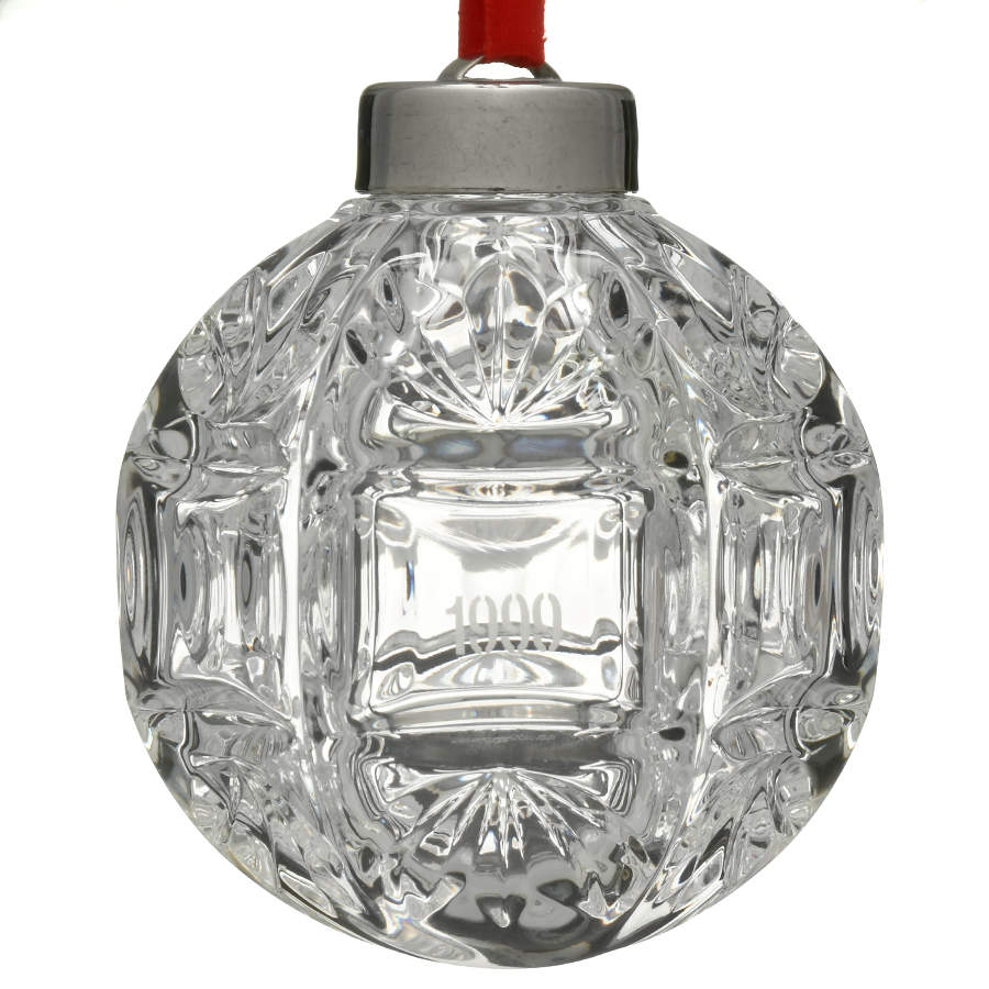 Annual Crystal Ball Ornament 1999 - No Box by Waterford Crystal-1