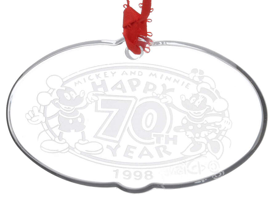 Disney Happy 70th Mickey & Minnie - No Box by Waterford Crystal-1