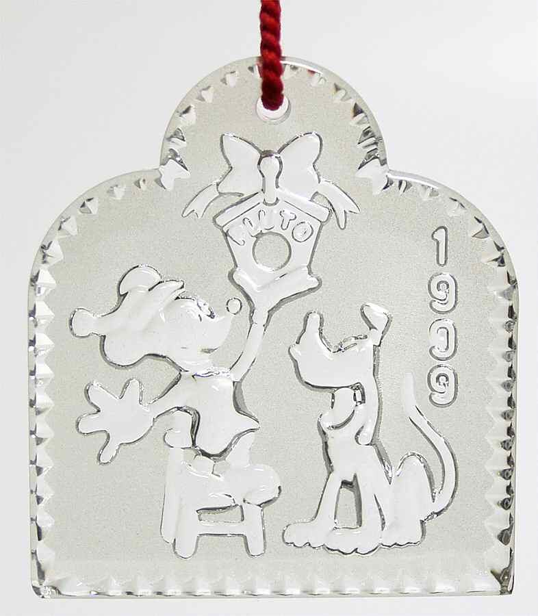 Disney Mickey And Pluto - No Box by Waterford Crystal-1