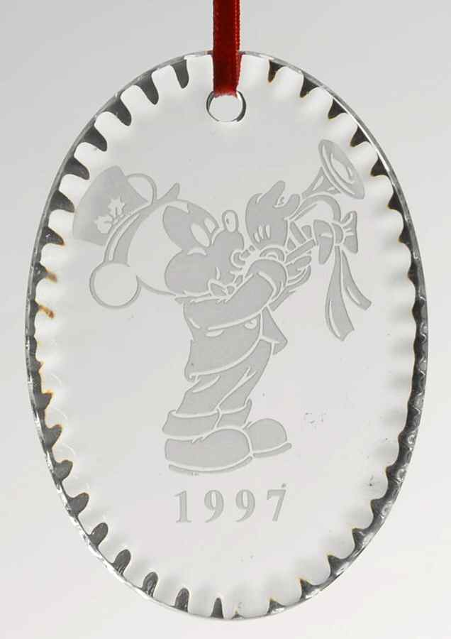 Disney Mickey Blowing Horn - Boxed by Waterford Crystal-1