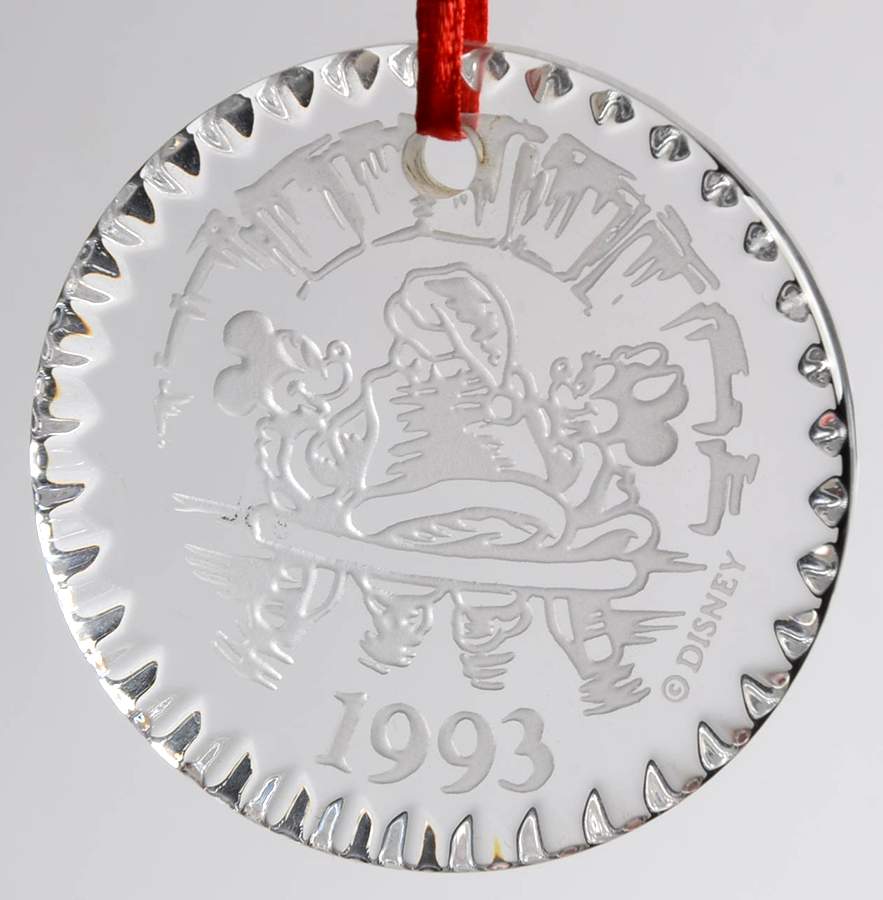 Disney Mickey & Minnie By Fire With Santa - Boxed by Waterford Crystal-1