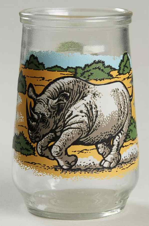 Endangered Species Glass Black Rhino - No Box by Welchs-1