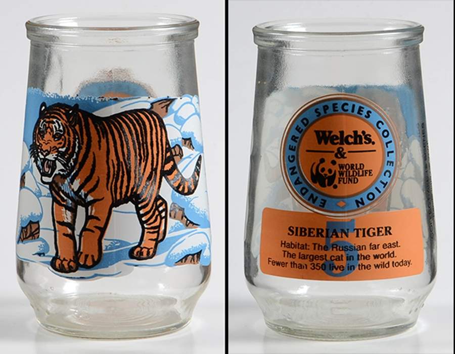 Endangered Species Glass Siberian Tiger - No Box by Welchs-1