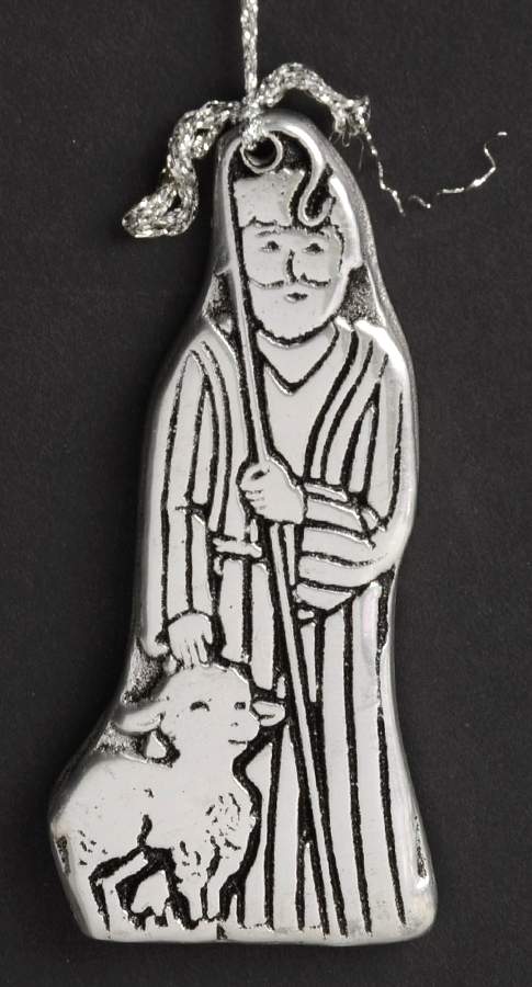 Wilton Armetale Christmas Ornament Shepherd With Lamb - No Box by Wilton Armetale-1