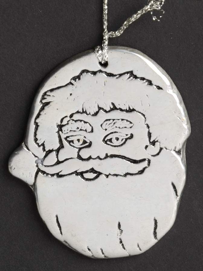 Wilton Armetale Christmas Ornament Santa Head - No Box by Wilton Armetale-1
