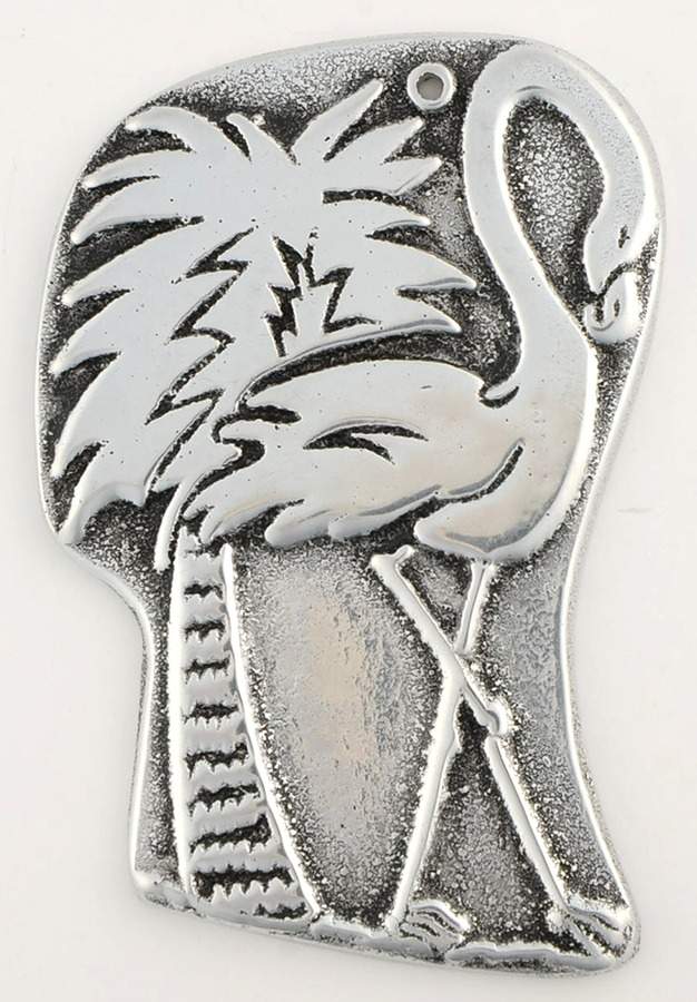 Wilton Armetale Christmas Ornament Flamingo With Palm Tree - No Box by Wilton Armetale-1