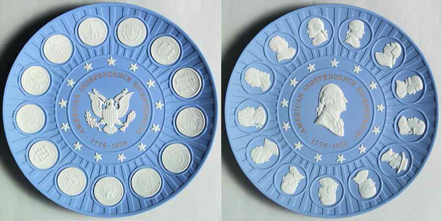 Bicentennial Plate Bicentennial Pair - Boxed by Wedgwood-1
