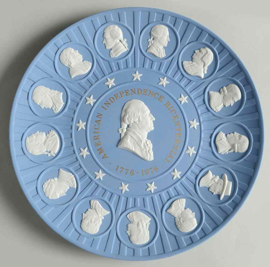 Bicentennial Plate Founding Fathers - No Box by Wedgwood-1