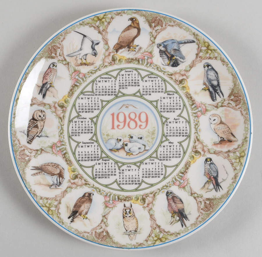 Calendar Plate Birds Of Prey - Boxed by Wedgwood-1