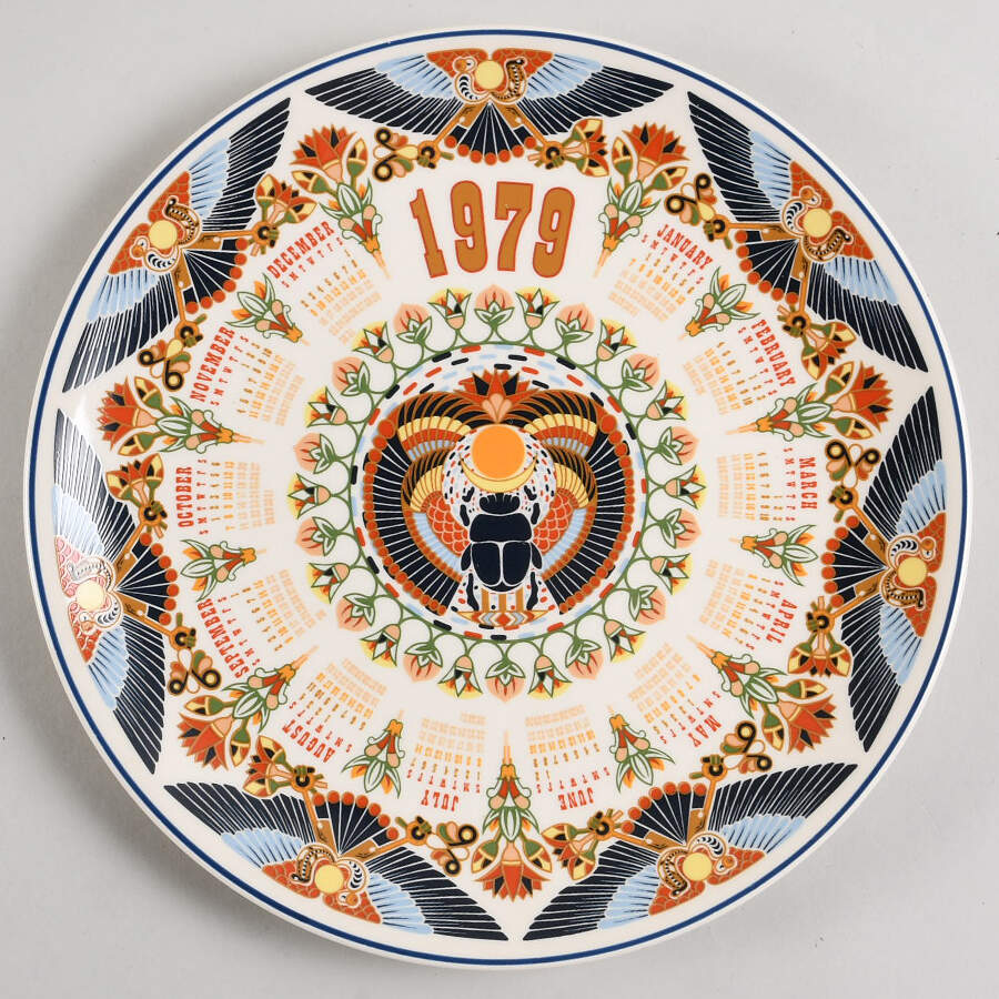 Calendar Plate Sacred Scarab - Boxed by Wedgwood-1
