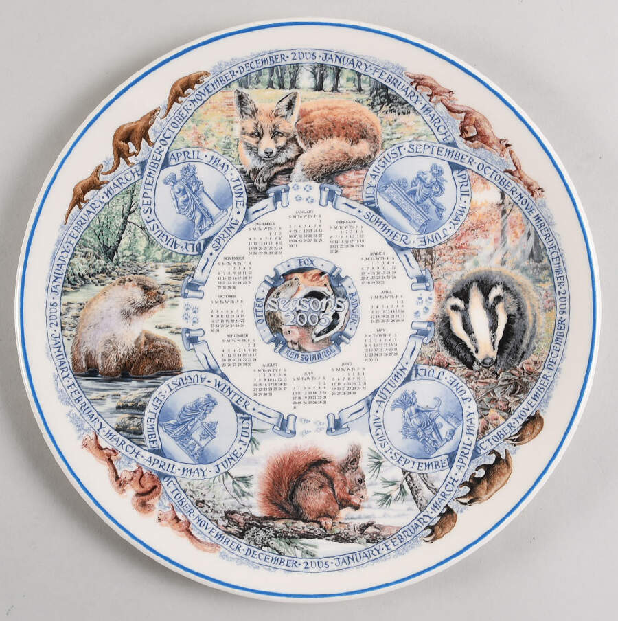 Calendar Plate Mammals - No Box by Wedgwood-1
