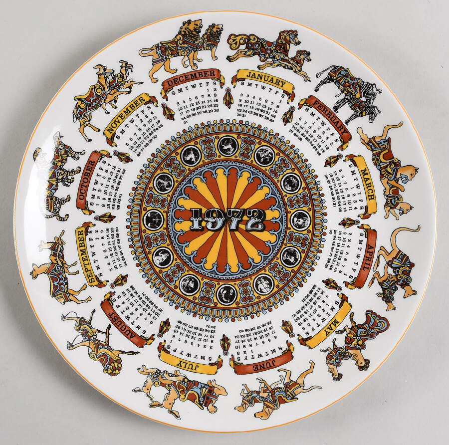 Calendar Plate Animal Carnival - Boxed by Wedgwood-1