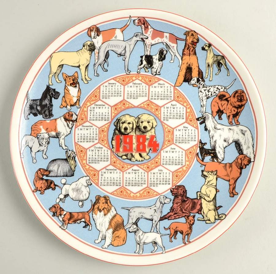 Calendar Plate Dogs - Boxed by Wedgwood-1