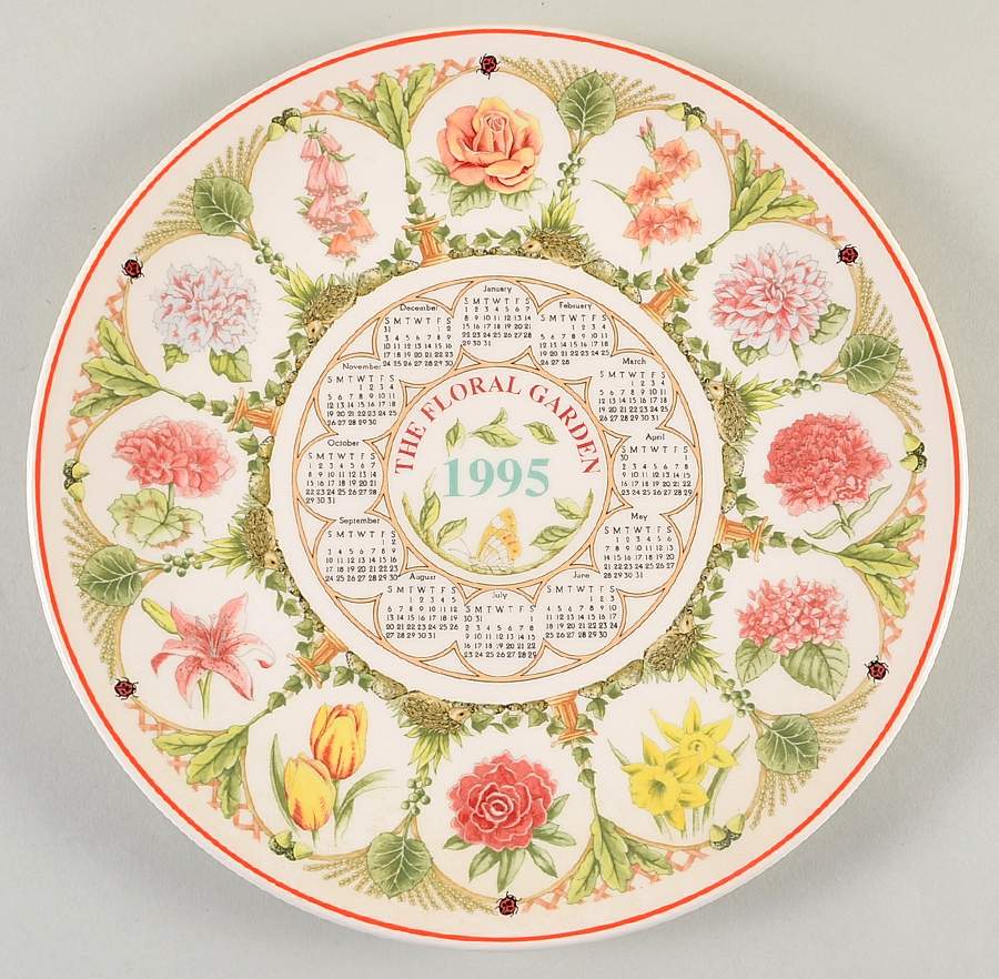 Calendar Plate The Floral Garden - Boxed by Wedgwood-1