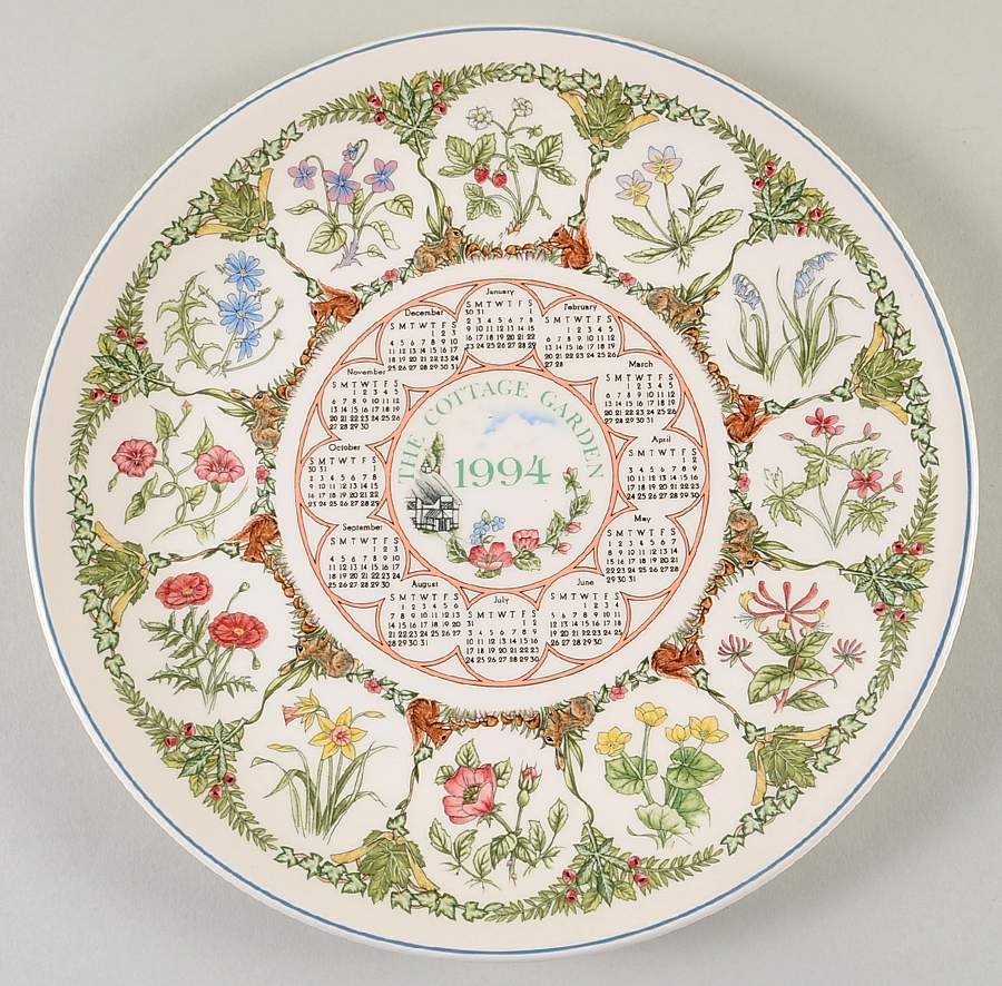 Calendar Plate The Cottage Garden - Boxed by Wedgwood-1