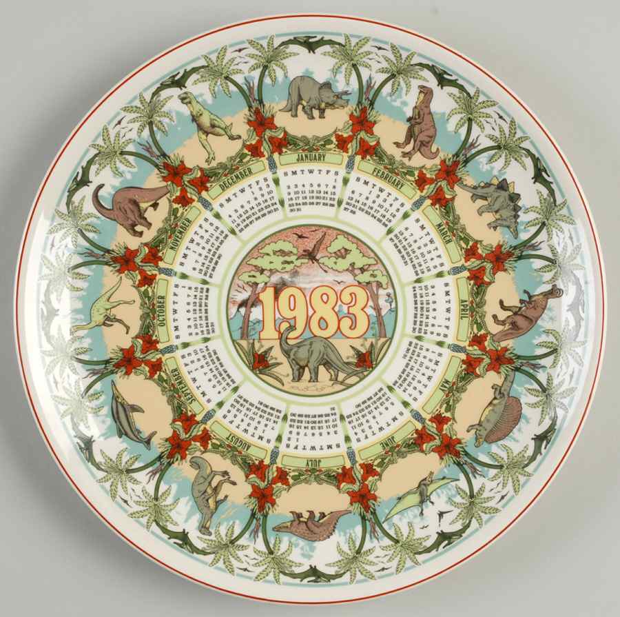 Calendar Plate Dinosaurs - Boxed by Wedgwood-1