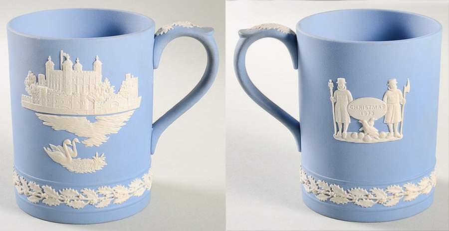 Jasperware Christmas Mug Tower Of London - No Box by Wedgwood-1