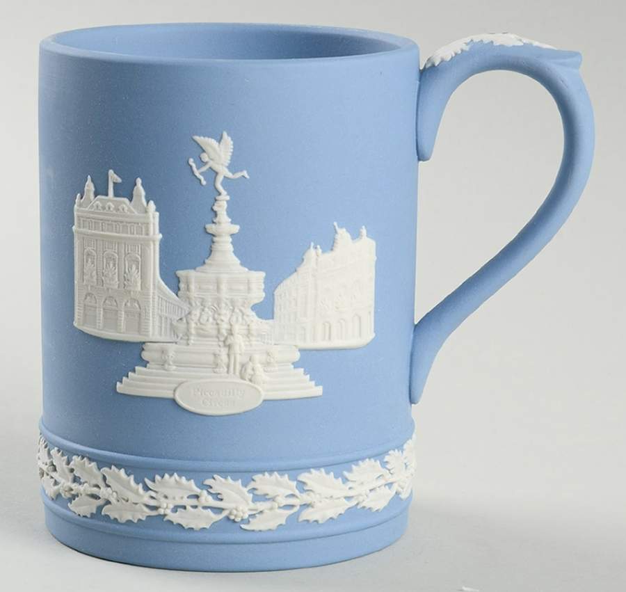Jasperware Christmas Mug Piccadilly Circus - Boxed by Wedgwood-1