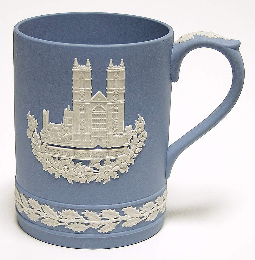 Jasperware Christmas Mug Westminster Abbey - No Box by Wedgwood-1